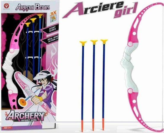 Arciere-Girl-Arco-Con-3-Frecce-Giocattolo-Gioco-Bambine