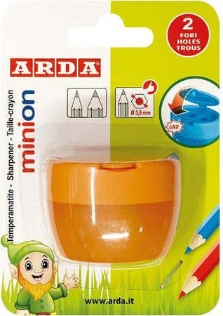 Arda-Temperamatite-Doppio-Foro-con-Ferbatoio-Minion-Assortito