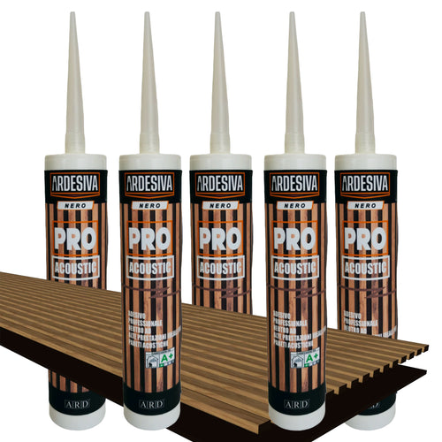 5 boccette di Colla 290ml ARDESIVA superpotente per Pannelli Acustici Lamelli e Millerighe Eternal Parquet