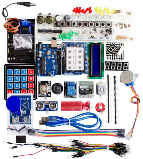 Arduino Uno R3 Breadbord Starter Kit e Supporto Motore Passo-passo/servo/1602 Lcd/cavo Jumper
