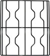 Areilos-Xper-griglia-cucina-gas-4-fuochi-nera-lucida-45-X-40-CM