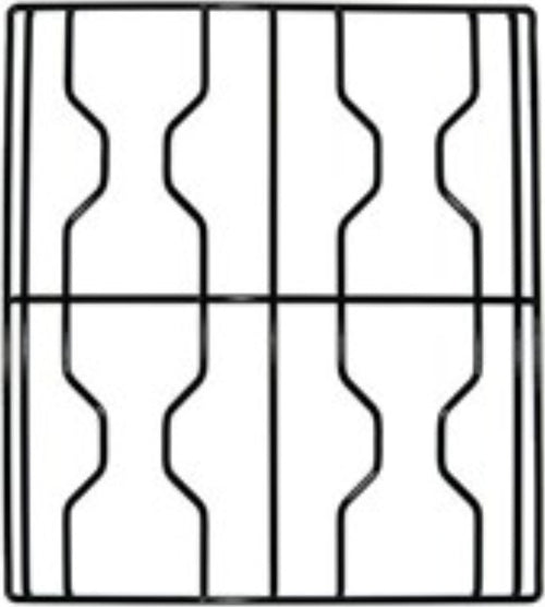Areilos-Xper-griglia-cucina-gas-4-fuochi-nera-lucida-45-X-40-CM