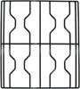 Areilos-Xper-griglia-cucina-gas-4-fuochi-nera-lucida-45-X-40-CM