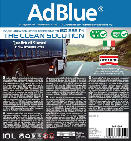 AREXONS-Ad-Blue-per-Motori-Diesel-Adatti-Tecnologia-SCR-Tanica-10L-con-Beccuccio