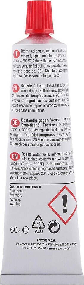 Arexons-MOTORSIL-D-300°-ROSSO---Pasta-rossa-per-motori-guarnizione-silicone-60gr