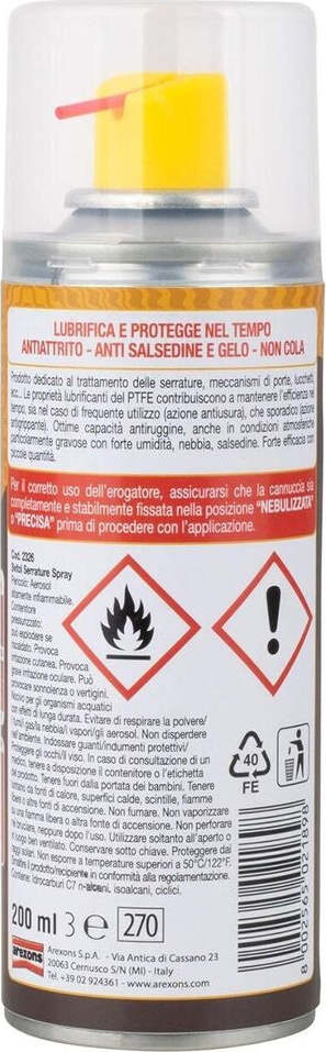 AREXONS-Svitol-Lubrificante-Spray-Serrature-200-ml-per-porte-sbloccante-spray