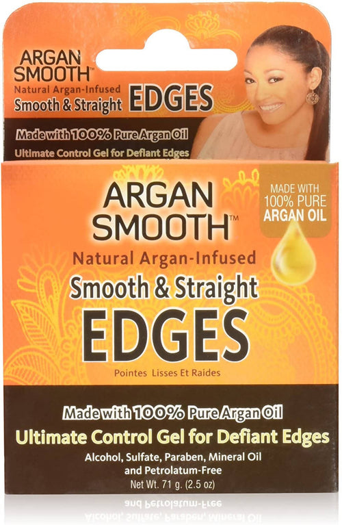 Argan Smooth Straight & Smooth Edges 71 G Gel per Styling Capelli Afro