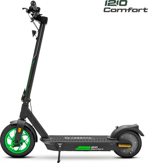 Argento-1210-Comfort-Advanced-Safety-Monopattino-Elettrico-Velocità-Max-25-km/h-Autonomia-fino-a-30-km-colore-Nero-e-Verde