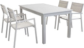 ARGENTUM---set-tavolo-da-giardino-allungabile-150/210x90-compreso-di-4-poltrone-in-alluminio-Tortora-Milani-Home