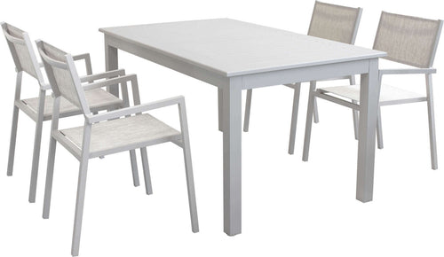 ARGENTUM---set-tavolo-da-giardino-allungabile-150/210x90-compreso-di-4-poltrone-in-alluminio-Tortora-Milani-Home