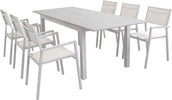 ARGENTUM---set-tavolo-da-giardino-allungabile-150/210x90-compreso-di-6-poltrone-in-alluminio-Tortora-Milani-Home