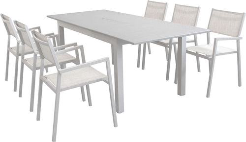 ARGENTUM---set-tavolo-da-giardino-allungabile-150/210x90-compreso-di-6-poltrone-in-alluminio-Tortora-Milani-Home