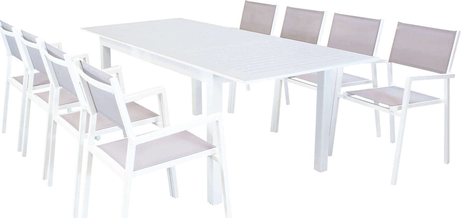 ARGENTUM---set-tavolo-da-giardino-allungabile-150/210x90-compreso-di-8-poltrone-in-alluminio-Bianco-Milani-Home