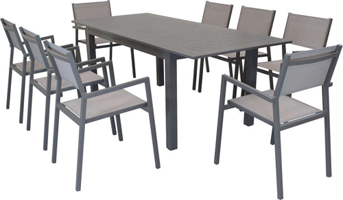 ARGENTUM---set-tavolo-da-giardino-allungabile-150/210x90-compreso-di-8-poltrone-in-alluminio-Taupe-Milani-Home