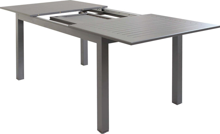 ARGENTUM---set-tavolo-da-giardino-allungabile-150/210x90-compreso-di-8-poltrone-in-alluminio-Taupe-Milani-Home