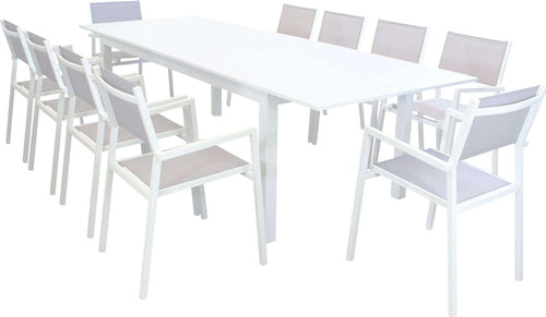 ARGENTUM---set-tavolo-da-giardino-allungabile-220/280x100-compreso-di-10-poltrone-in-alluminio-Bianco-Milani-Home