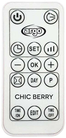 Argo Chic Berry Termoventilatore Ceramico MURALE 2000W LED Telecomando Timer