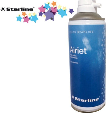 Aria compressa - 6 atm - 400 ml - Starline Cancelleria e prodotti per ufficio/Archivio ufficio e accessori per scrivania/Pulizia ufficio/Salviette e tamponi detergenti Eurocartuccia - Pavullo, Commerciovirtuoso.it