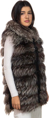 Arianna---Smanicato-Donna-Marrone-in-vera-pelliccia-con-cappuccio