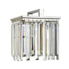 Applique Aries Acciaio Nichelato Lucido Cristallo Trasparente 1 Luce E27
