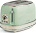 Ariete-155-tostapane,-stile-retrò,-810-w,-6-livelli-di-doratura,-3-funzioni,-2-fette,-verde