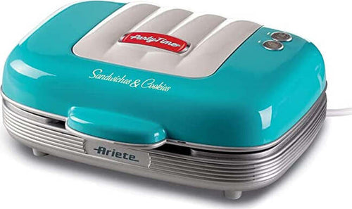 ARIETE-Tostiera-SANDWICHES-&-COOKIES-PARTY-TIME-American-Diner-Azzurro