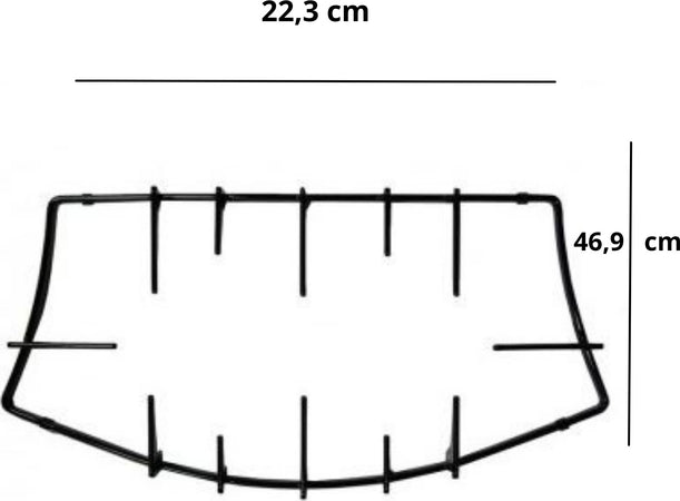 ARISTON GRIGLIA CUCINA PESCIERA CENTRALE INFERIORE C0053168 46,9 X 22,3 CM. Casa e cucina/Grandi elettrodomestici/Accessori e parti di ricambio/Ricambi e accessori per piani cottura/Griglie per piani cottura Rossi Ricambi - Venetico Marina, Commerciovirtuoso.it