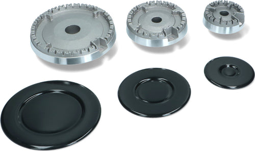 ARISTON HOTPOINT 3 BRUCIATORI + PIATTELLI SPARTIFIAMMA 3 FUOCHI CUCINA GAS Casa e cucina/Utensili da cucina/Bruciatori da cucina Rossi Ricambi - Venetico Marina, Commerciovirtuoso.it