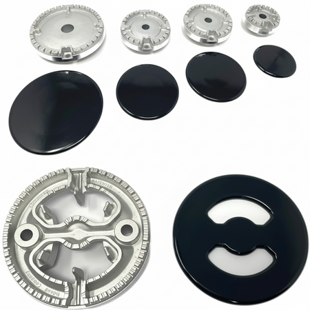 ARISTON HOTPOINT INDESIT KIT BRUCIATORI + PIATTELLI 4 FUOCHI + TRIPLA CORONA