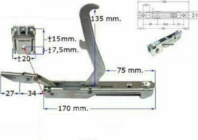 ARISTON INDESIT COPPIA CERNIERE PORTA FORNO CM. 170 X 20 SPORTELLO MOLLE Casa e cucina/Grandi elettrodomestici/Accessori e parti di ricambio/Ricambi e accessori per forni/Finiture e manopole per forni Rossi Ricambi - Venetico Marina, Commerciovirtuoso.it