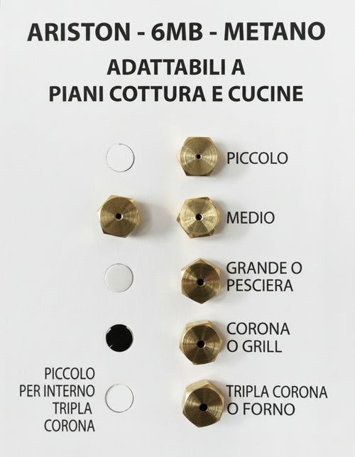 ARISTON SERIE UGELLI PIANO COTTURA CUCINE GAS 5 FUOCHI + FORNO- GAS METANO - 6MB Casa e cucina/Utensili da cucina/Bruciatori da cucina Rossi Ricambi - Venetico Marina, Commerciovirtuoso.it