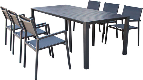 ARIZONA---set-tavolo-in-alluminio-cm-85-x-51,50/104/156/208/260-x-74-h-con-6-sedute-Antracite-Milani-Home