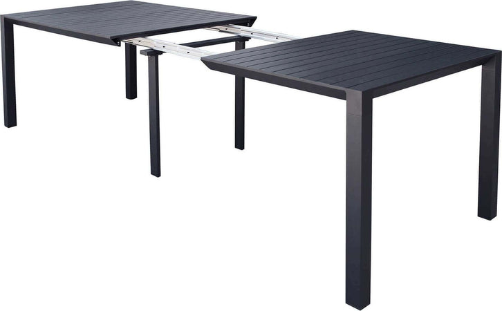 ARIZONA---set-tavolo-in-alluminio-cm-85-x-51,50/104/156/208/260-x-74-h-con-6-sedute-Antracite-Milani-Home