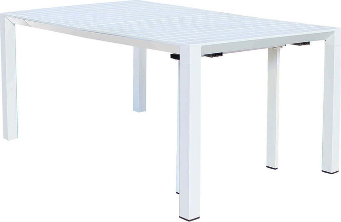 ARIZONA---set-tavolo-in-alluminio-cm-85-x-51,50/104/156/208/260-x-74-h-con-6-sedute-Bianco-Milani-Home