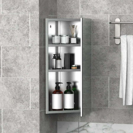 Armadietto-Angolare-Bagno-in-Acciaio-Anta-a-Specchio-Chiusura-Magnetica-3-Ripiani-Salvaspazio-60x30x18.4cm-TG202-0551TG2