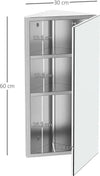 Armadietto-Angolare-Bagno-in-Acciaio-Anta-a-Specchio-Chiusura-Magnetica-3-Ripiani-Salvaspazio-60x30x18.4cm-TG202-0551TG2