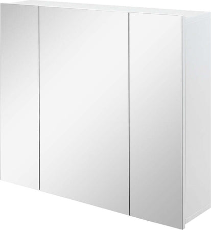 Armadietto-Bagno-con-3-Ante-Specchiate-e-Ripiani-Regolabili,-70x15x60cm,-Bianco-KJ4834-366KJ4