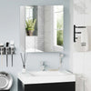 Armadietto-Bagno-con-3-Ante-Specchiate-e-Ripiani-Regolabili,-70x15x60cm,-Bianco-KJ4834-366KJ4