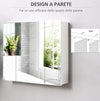 Armadietto-Bagno-con-3-Ante-Specchiate-e-Ripiani-Regolabili,-70x15x60cm,-Bianco-KJ4834-366KJ4