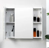 Armadietto-Bagno-con-3-Ante-Specchiate-e-Ripiani-Regolabili,-70x15x60cm,-Bianco-KJ4834-366KJ4