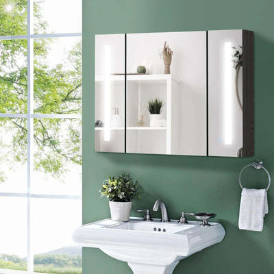 Armadietto-con-Specchio-da-Bagno-a-Parete-in-MDF-con-3-Armadietti,-3-Ripiani-e-Luce-LED,-90x15x65-cm,-Nero-WD6834-416BKWD6