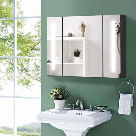 Armadietto-con-Specchio-da-Bagno-a-Parete-in-MDF-con-3-Armadietti,-3-Ripiani-e-Luce-LED,-90x15x65-cm,-Nero-WD6834-416BKWD6