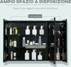 Armadietto-con-Specchio-da-Bagno-a-Parete-in-MDF-con-3-Armadietti,-3-Ripiani-e-Luce-LED,-90x15x65-cm,-Nero-WD6834-416BKWD6