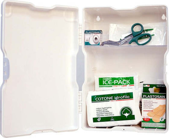 Armadietto di pronto soccorso 1-P - 37x22x14 cm - fino a 2 persone - bianco - PVS Salute e cura della persona/Prodotti per la medicazione/Pronto soccorso/Kit di pronto soccorso/Casa e lavoro Eurocartuccia - Pavullo, Commerciovirtuoso.it