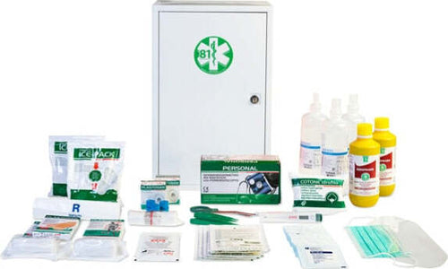 Armadietto di pronto soccorso 102-M - 46x30x14 cm - metallo - oltre 3 persone - bianco - PVS Salute e cura della persona/Prodotti per la medicazione/Pronto soccorso/Kit di pronto soccorso/Casa e lavoro Eurocartuccia - Pavullo, Commerciovirtuoso.it