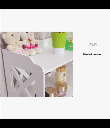 Armadietto In Legno Bianco Lucido Mdf Con Due Ante 3 Mensole Ripini 120x32x27cm