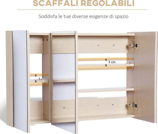 Armadietto-Pensile-da-Bagno-a-Parete-con-Specchio-a-3-Ante-e-Ripiani-Regolabili-in-Legno-90x60x13.5cm-BN3834-163BN3