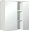 Armadietto-Specchiera-Bagno-2-Ante-con-Ripiani-Aperti-e-Mensole-Regolabili,-60x20x61cm,-Bianco-RF8834-547V00WTRF8