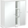 Armadietto-Specchiera-Bagno-2-Ante-con-Ripiani-Aperti-e-Mensole-Regolabili,-60x20x61cm,-Bianco-RF8834-547V00WTRF8