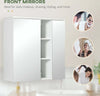Armadietto-Specchiera-Bagno-2-Ante-con-Ripiani-Aperti-e-Mensole-Regolabili,-60x20x61cm,-Bianco-RF8834-547V00WTRF8